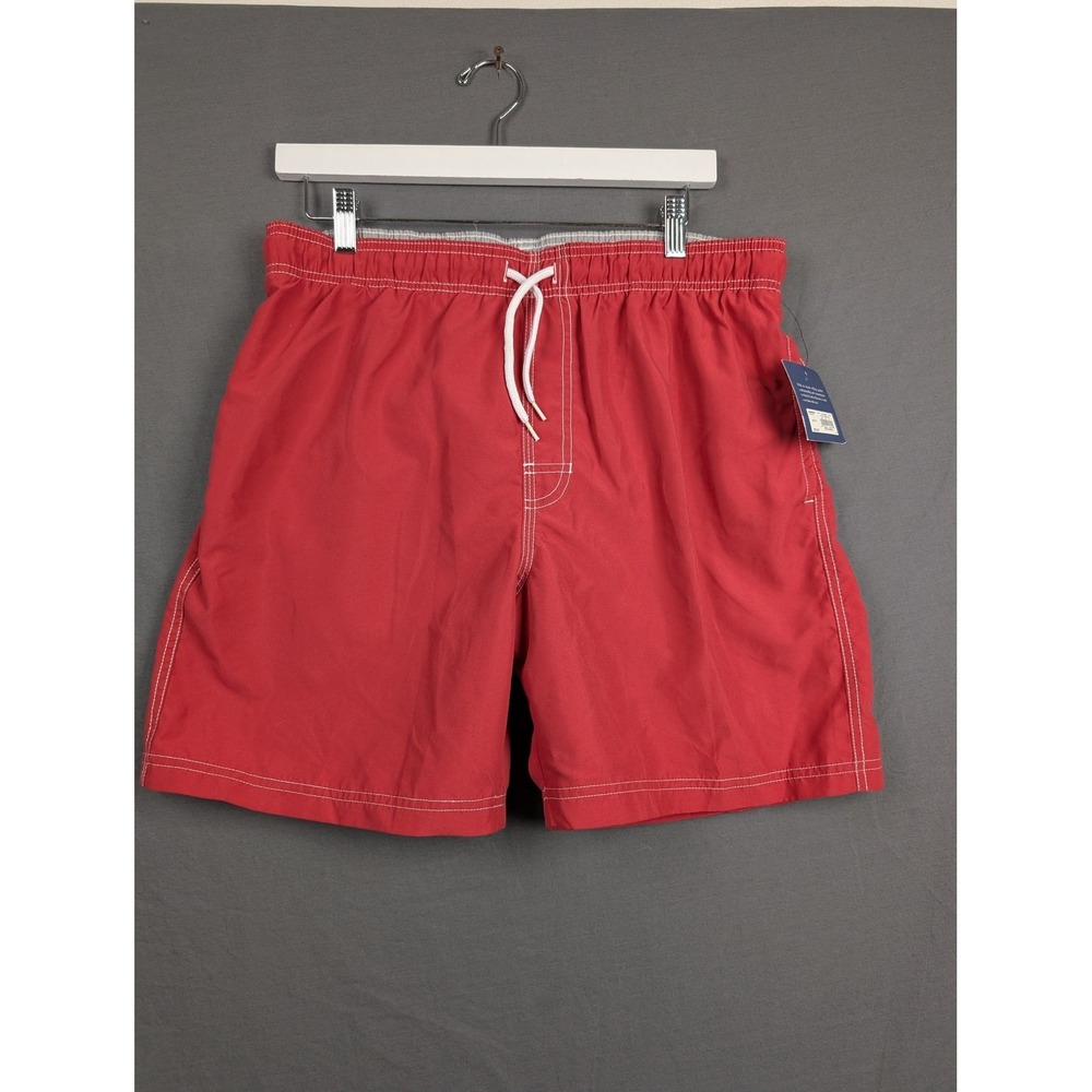 Croft & Barrow Mens Swim Trunks Garnet Red Board Shorts Size M